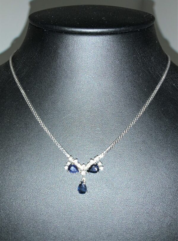 S1021 Collier mit Safire und Diamanten