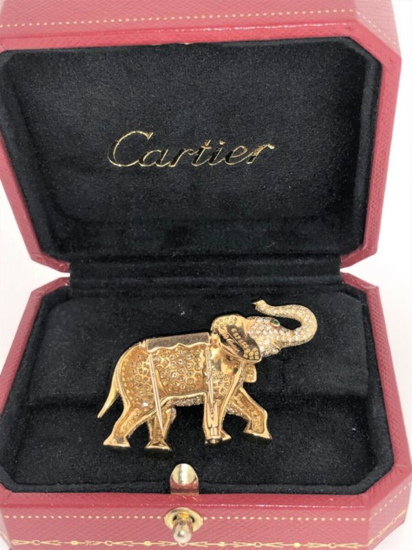 S1019 CARTIER Paris Brosche Elefant – Bild 2